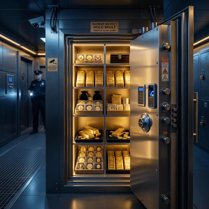 Secure gold locker vault at Mayuri Gold Loan
